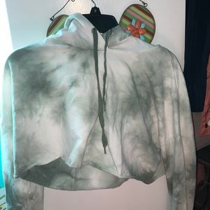 Cropped Tie Dye Sweatshirt
